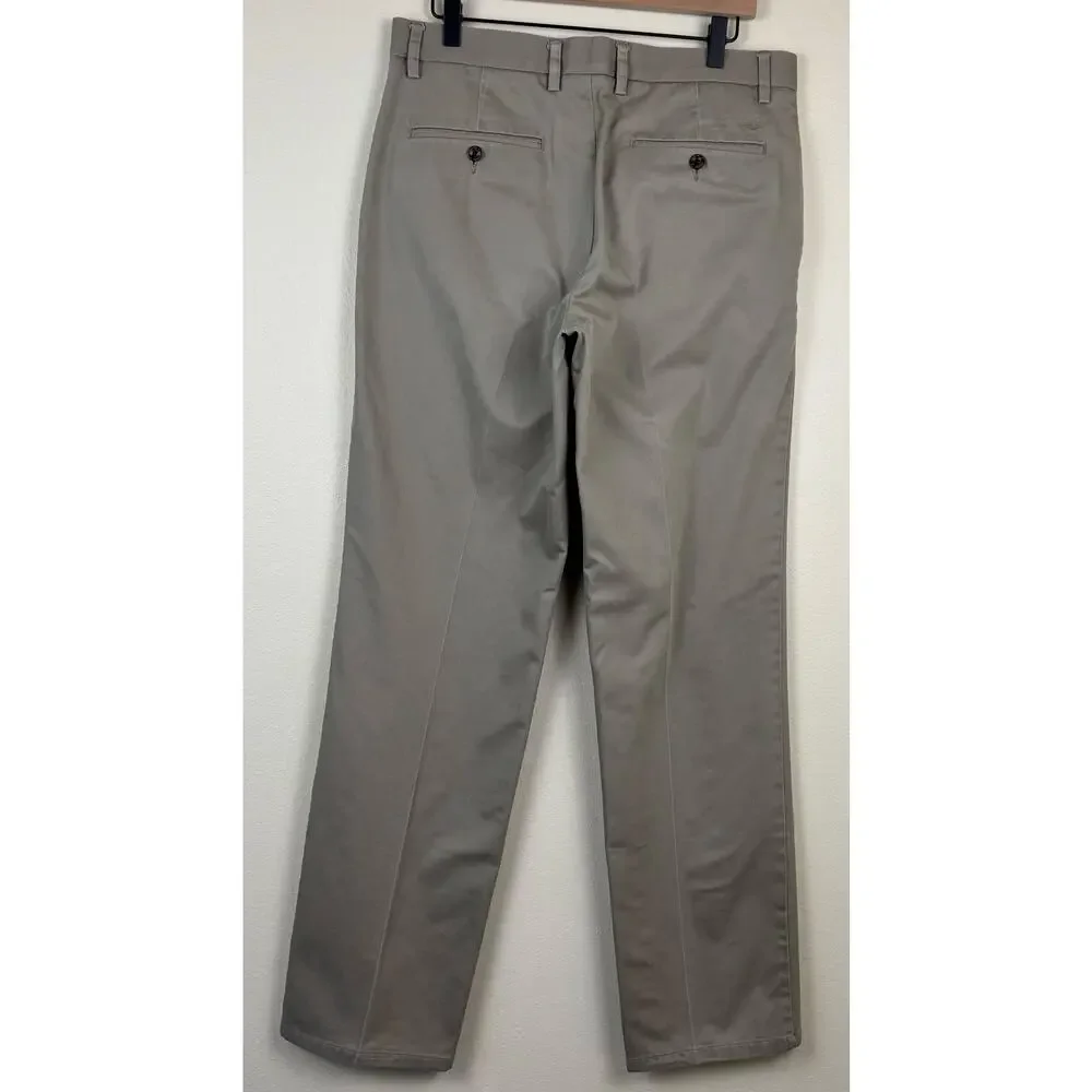 Dockers Men's Signature Straight Fit Creased Khaki Pants W34 L34 Timberwolf
